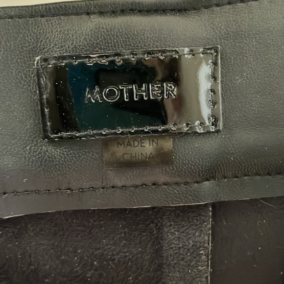 MOTHER black pleather pants NWT - Picture 4 of 6